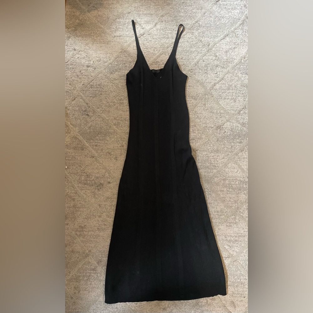 Knit Silk Cotton Midi Dress Size M